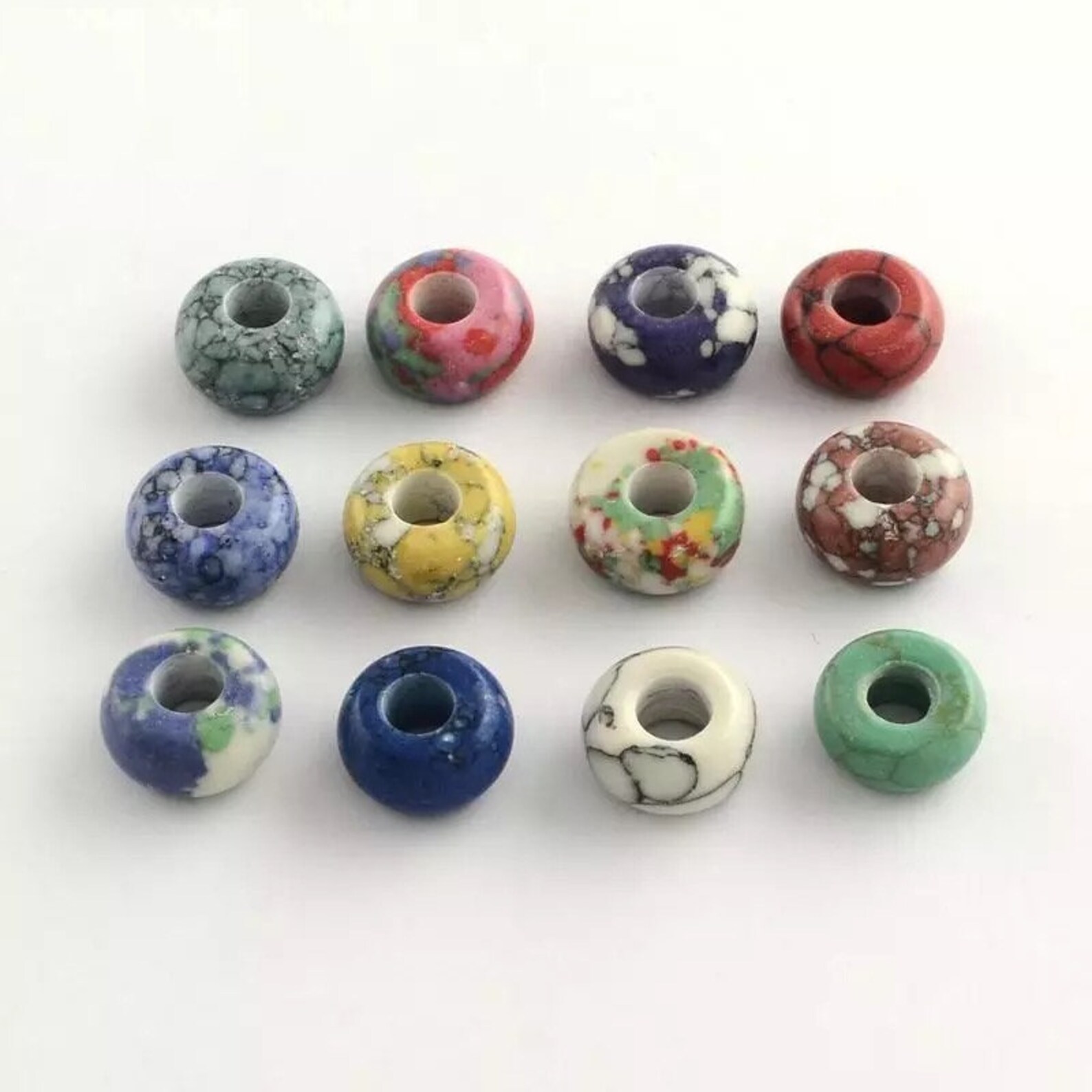 5mm Hole Rondelle Beads 100 Pack Large Hole Bead for Macrame Etsy