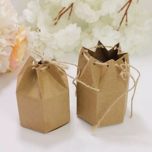 Coffrets cadeaux kraft - Boîtes de bonbons avec corde - Boîte à bijoux - Boîte cadeau de mariage - Boîtes d'emballage