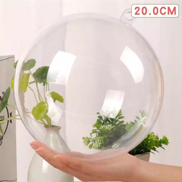Boule à suspendre transparente remplissable de 20 cm - Déco de Noël - Décoration de fête DIY