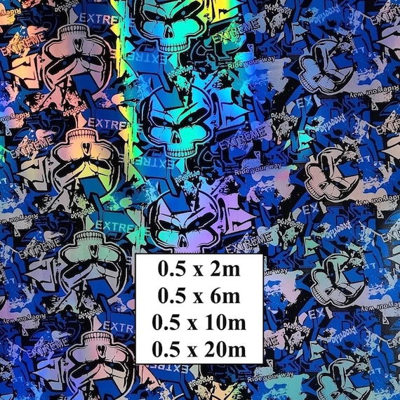 Hydrographic Water Transfer Film - Holographic Foil Water dipping Film - Metallic Hydro Dipping Print Laser #14