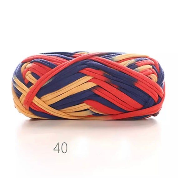 Section Dyed Red T-Shirt Yarn - 100g Crochet Yarn - Fabric Spaghetti Yarn 32m