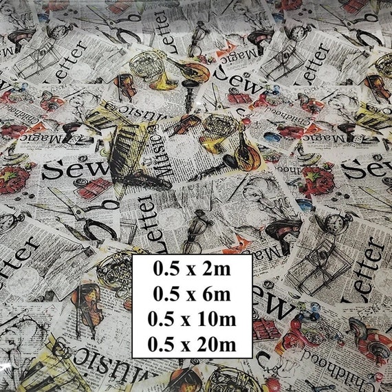 Hydrographic Water Transfer Film - Hydrographic dipping - Water Dipping Film - Hydro Dipping Print Drawings on Newspapers