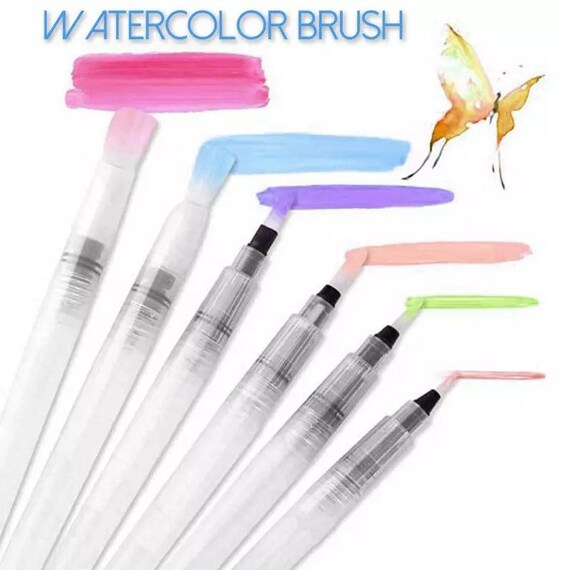 Portable Watercolour Paint Brush 3 Pieces - Brush with Water Reservoir