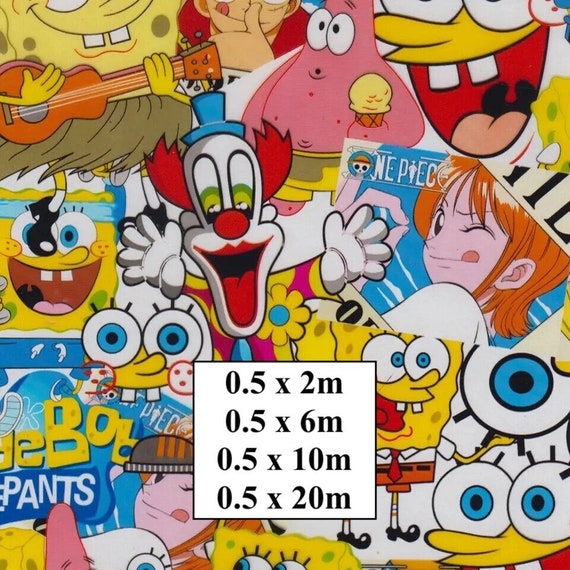 Hydrographic Water Transfer Film - Hydrographic dipping - Water Dipping Film - Hydro Dipping Print Sponge Bob