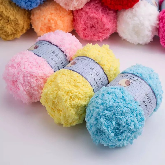 Soft Baby Blanket Cotton Knitting Yarn - 50g, 45m - 36 Colours