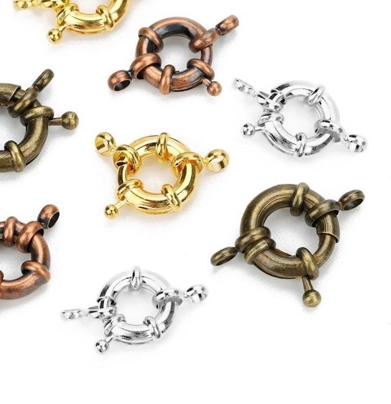 10 Pack Nautical Themed Strong Claw Spring Clasps - 4 Colours