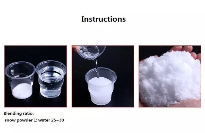Instant Fake Snow Powder Artificial White Fluffy Snow DIY Etsy