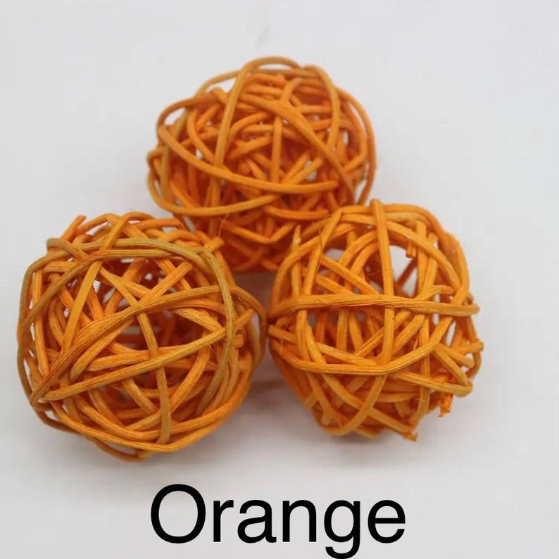 7 Pack Natural Rattan Balls 5cm DIY Christmas Decor Flower Etsy