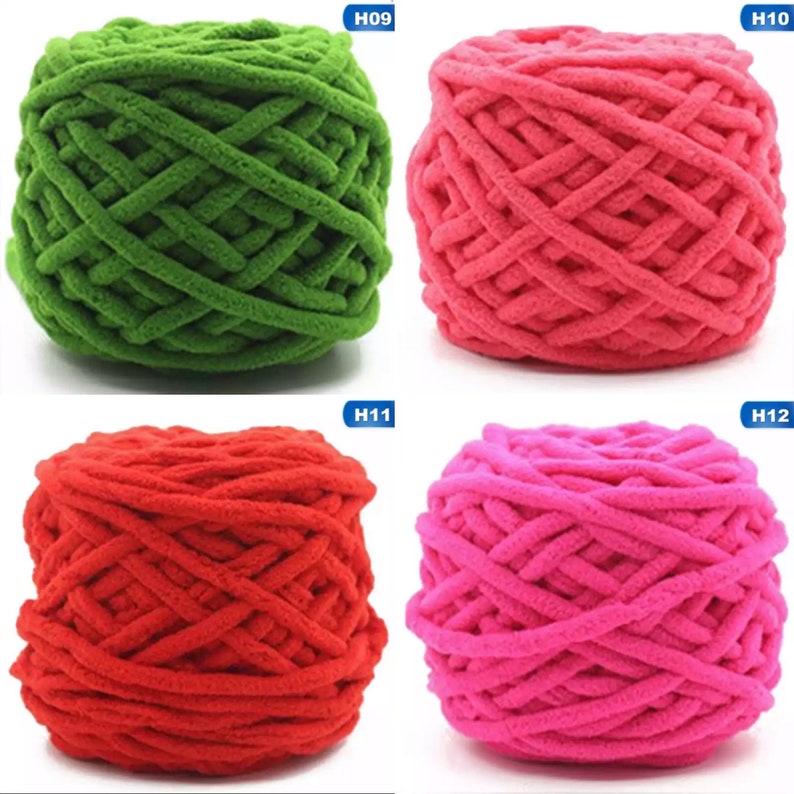 Chunky Knit Chenille Yarn Super Soft Specialty Knitting Yarn Etsy