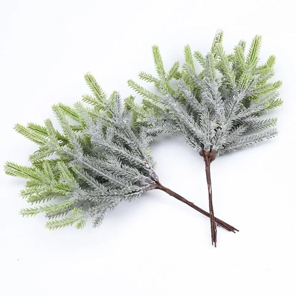 6 Pack Artificial Pine Branches - Christmas Decor - DIY Wreath