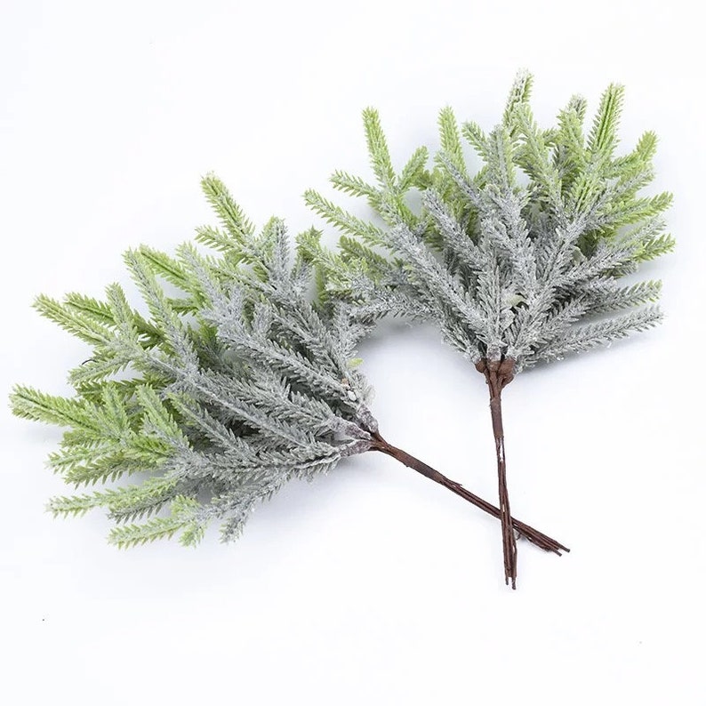 6 Pack Artificial Pine Branches Christmas Decor DIY Wreath Etsy