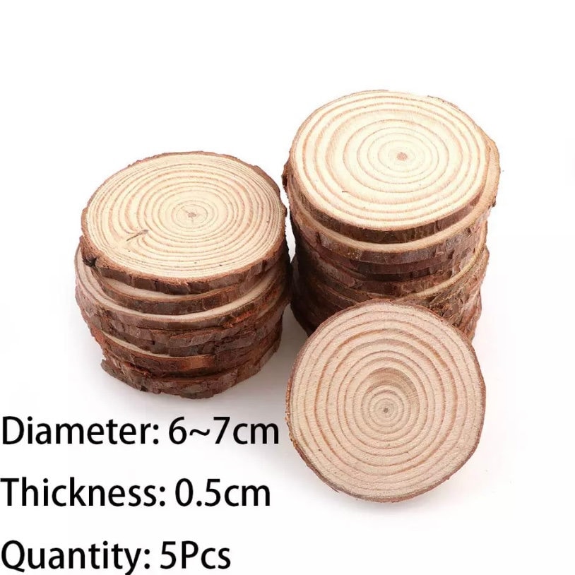 OTVIAP Natural Wood Slices,Natural Wood Slices Round Pine Logs DIY Crafts  Painting Wedding Festivals Decoration,Round Wood Discs for Crafts 