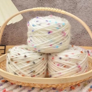 4 Ply farbige Bohnenwolle - Mohair & Islandwolle Mischung, 50g - 8 Farben