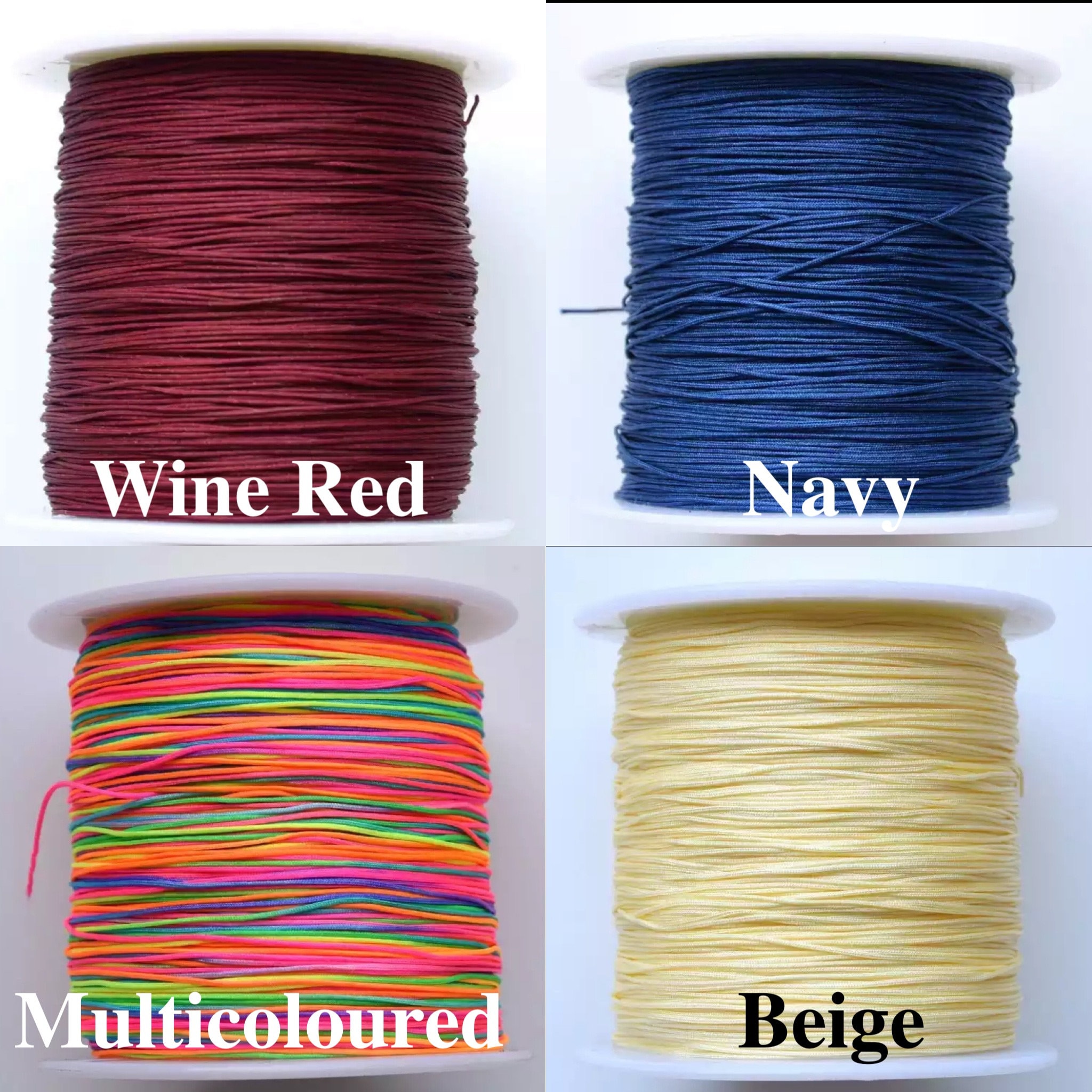 Hot Sale 10 Color Nylon Cord Thread Chinese Knot Macrame Rattail 1mm*22M  For DIY Bracelet Braided - AliExpress