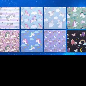 50 Stück Einhorn Bunt Bastelpapier - Origami Papier - DIY Scrapbooking, Kartenherstellung, Geschenk