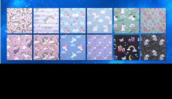 50pcs Unicorn Multi Coloured Craft Paper - Colour Origami Paper - DIY Scrapbooking, Card Making, Gift