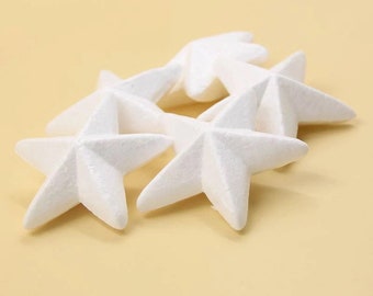 10 Pack White Styrofoam Stars - White Polystyrene Foam Shapes - DIY Christmas Decor