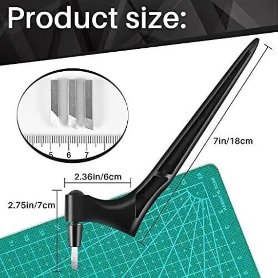 360 Degree Rotating tungsten carbide Blade Paper Cutter with 3 Replacement Blade - DIY Art Craft Cutting Tools