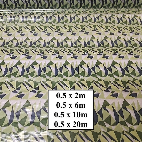 Hydrographic Water Transfer Film - Hydrographic dipping - Water Dipping Film - Hydro Dipping Print Green Geometric