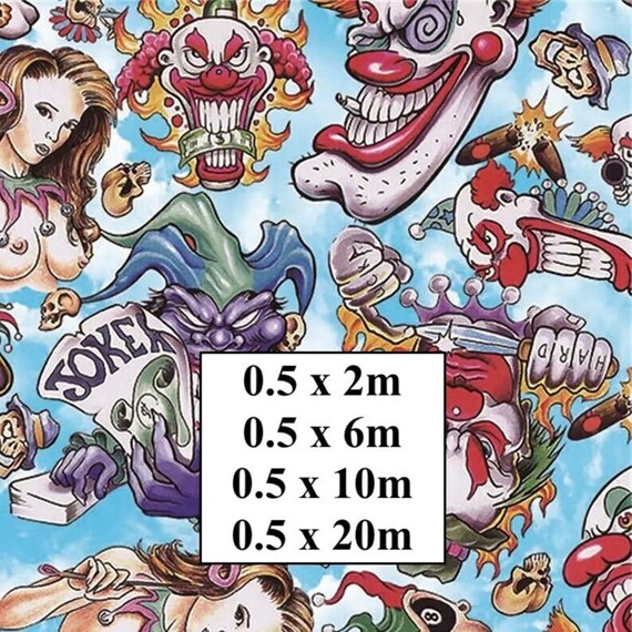 Hydrographic Water Transfer Film - Hydrographic dipping - Water Dipping Film - Hydro Dipping Print Joker Faces