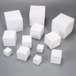 White Styrofoam Cubes 5-15cm - Polystyrene Foam Blocks - DIY Craft