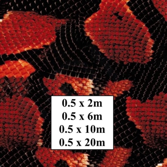 Hydrographic Water Transfer Film - Hydrographic dipping - Water Dipping Film - Hydro Dipping Print Red Snake