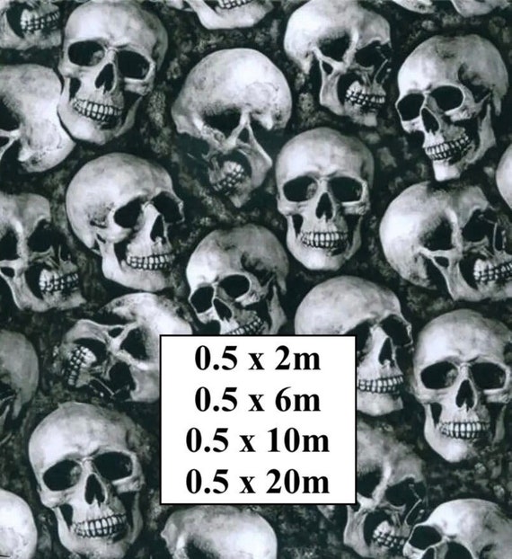 Hydrographic Water Transfer Film - Hydrographic dipping - Water Dipping Film - Hydro Dipping Print Smiling Skulls