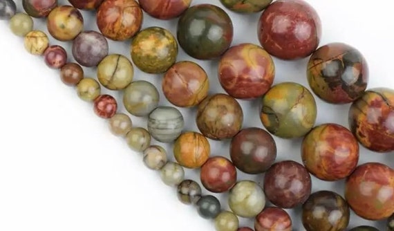 Picasso Stone Beads - Round Natural Stone - 4, 6, 8, 10mm