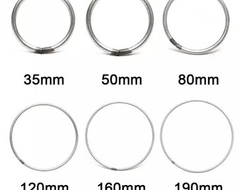 Silver Metal Ring - Craft Hoop - 35-190mm (1.4-7.5in)
