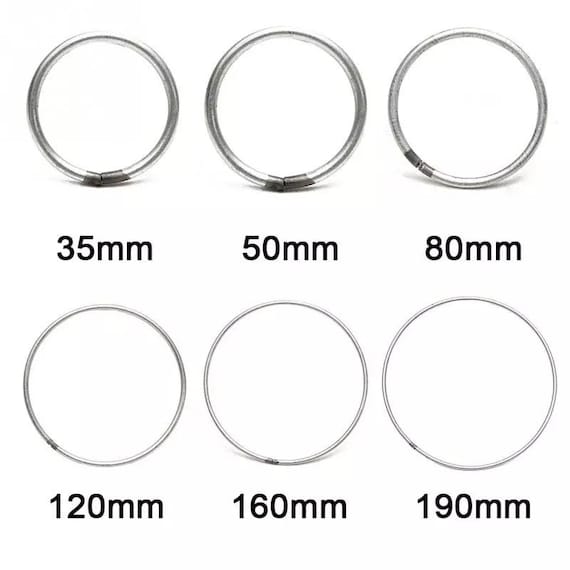 Silver Metal Ring - Craft Hoop - 35-190mm (1.4-7.5in)