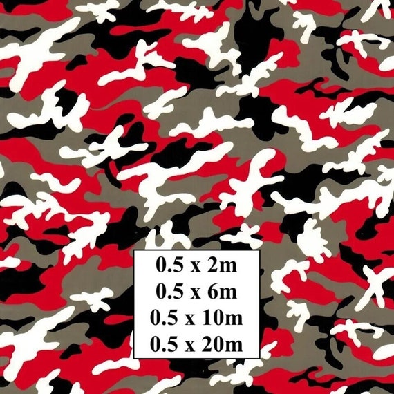 Hydrographic Water Transfer Film - Hydrographic dipping - Water Dipping Film - Hydro Dipping Print Red & Black Camo