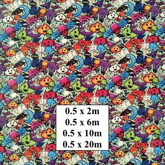 Hydrographic Water Transfer Film - Hydrographic dipping - Water Dipping Film - Hydro Dipping Print Halloween