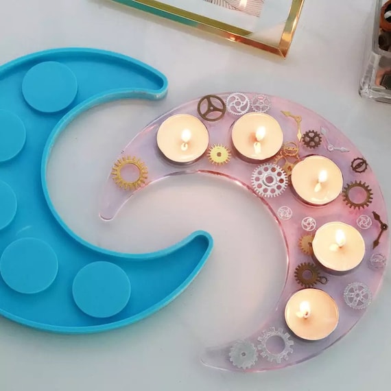 Moon Shaped Platter Silicone Mould - Mould for Epoxy Resin Castings