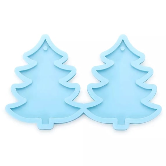 Christmas Tree Keyring or Earring Silicone Mould #2 - Mould for Epoxy Resin Castings