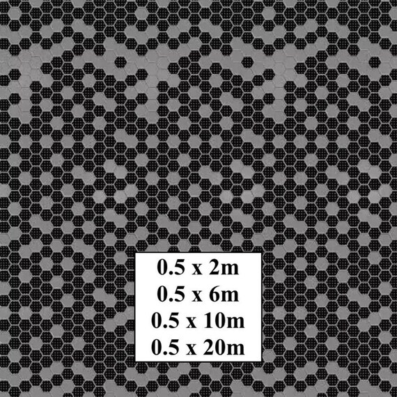 Hydrographic Water Transfer Film - Hydrographic dipping - Water Dipping Film - Hydro Dipping Print Black & White Hexagons