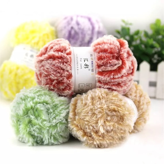Super Soft Fur-Like Yarn - 50g Knitting Yarn - 12 Colours