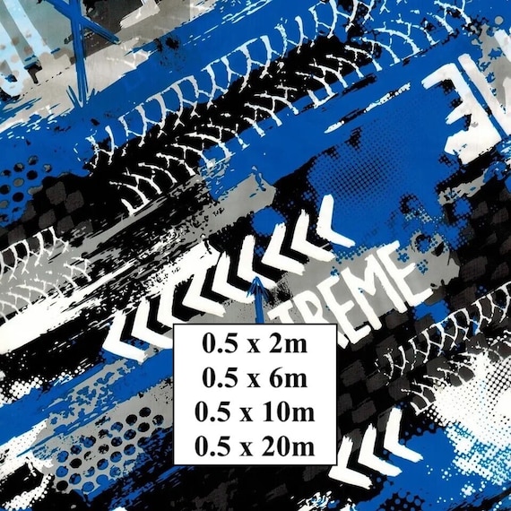 Hydrographic Water Transfer Film - Hydrographic dipping - Water Dipping Film - Hydro Dipping Print Extreme Blue
