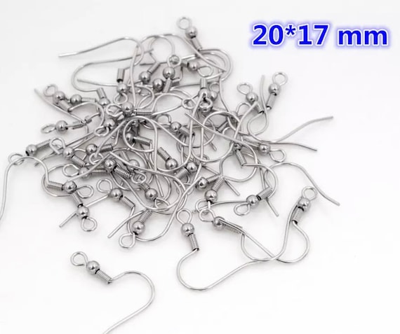 Stainless Steel Earring Hooks 100 Pack - Earrings Making - Jewelry Findings & Components - Diy Jewellery Accessory
