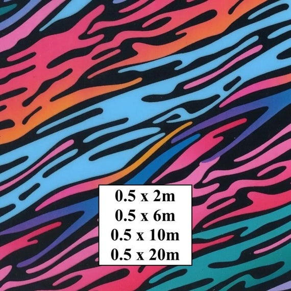 Hydrographic Water Transfer Film - Hydrographic dipping - Water Dipping Film - Hydro Dipping Print Multicolour Zebra Prints