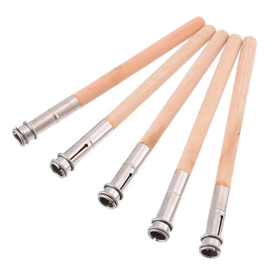 5 Pack Pencil Extenders - Adjustable Wood Lengthener - Pen Holder