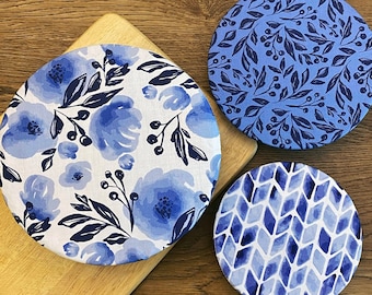 Blue and white metal dishes sale
