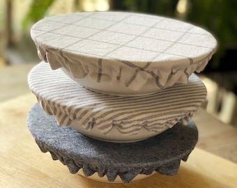 Reusable Washable Cotton Fabric Food Baking Bread Mixer Bowl Covers | Zero Waste Eco-friendly Sustainable Gift Kitchen Tool | Farmhouse