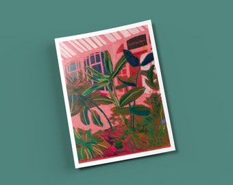 PALM HOUSE A4 print - illustration print, wall art