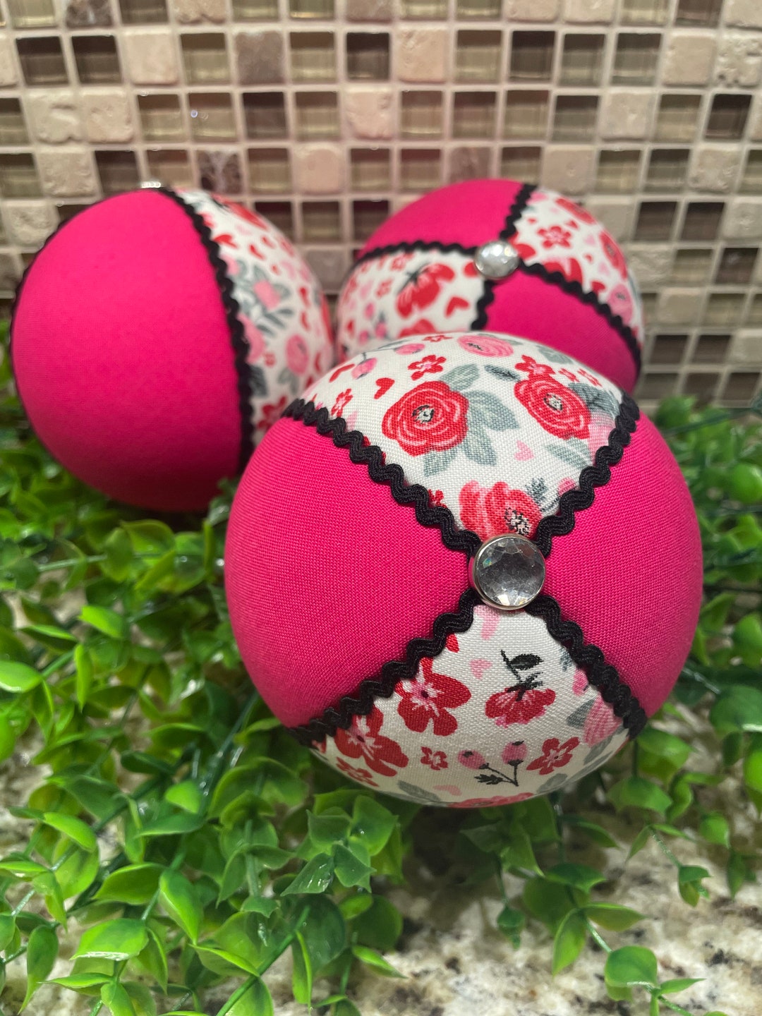 Valentines Ornaments, Valentines Wreath Attachments, Handmade Valentines Foam Ornaments