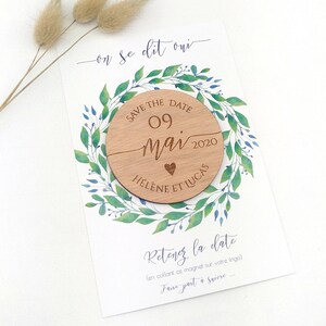 Magnet Save the Date en bois personnalisé - Coeur - Etsy France