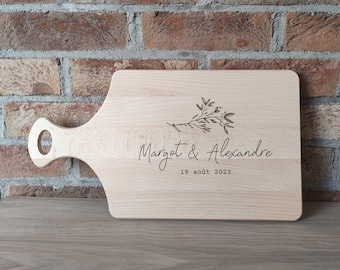 Grande planche à découper personnalisée apéro - Cadeau mariage anniversaire - Cadeau pendaison crémaillère