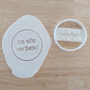 Wedding cookie cutter - witness request - cookie cutter, biscuit stamp, shortbread