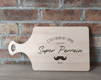 Grande planche à découper personnalisée apéro - Cadeau parrain marraine - Cadeau pendaison crémaillère, anniversaire