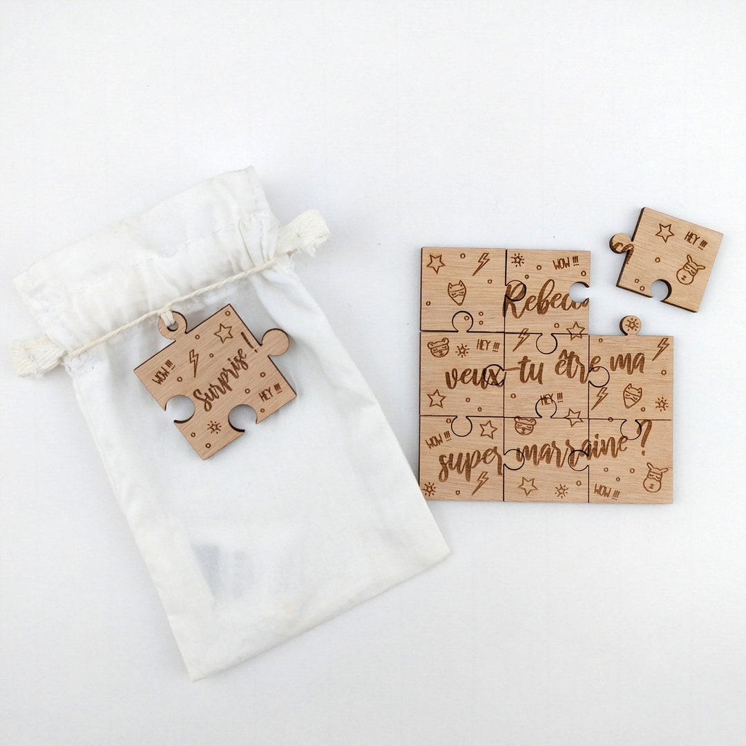 Puzzle / carte demande marraine ou parrain en bois personnalisé - Etsy ...
