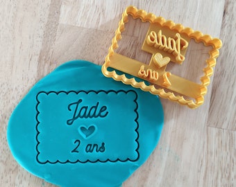 Personalized child birthday first name cookie cutter